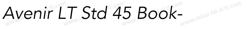 Avenir LT Std 45 Book字体转换